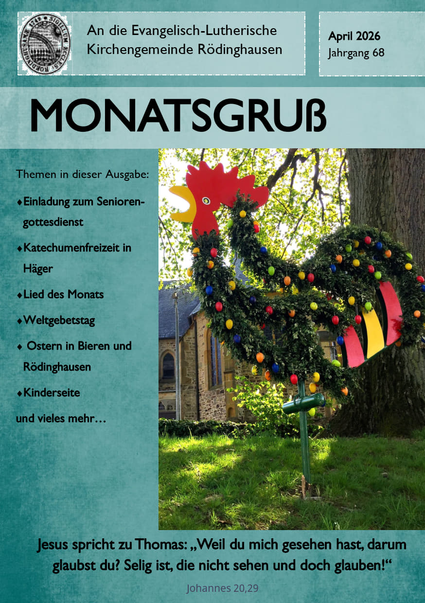 Monatsgruß März 2026